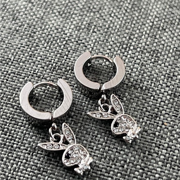 Bunny Hoop Dangle  Earrings New Jewelry - Picture 3 of 4